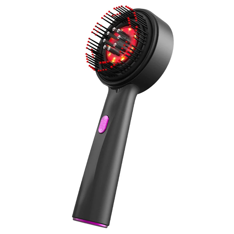 Electric Vibration Massage Comb with Red Light Therapy for Hair Growth and Scalp Care, Anti-Hair Loss Liquid Oil Applicator