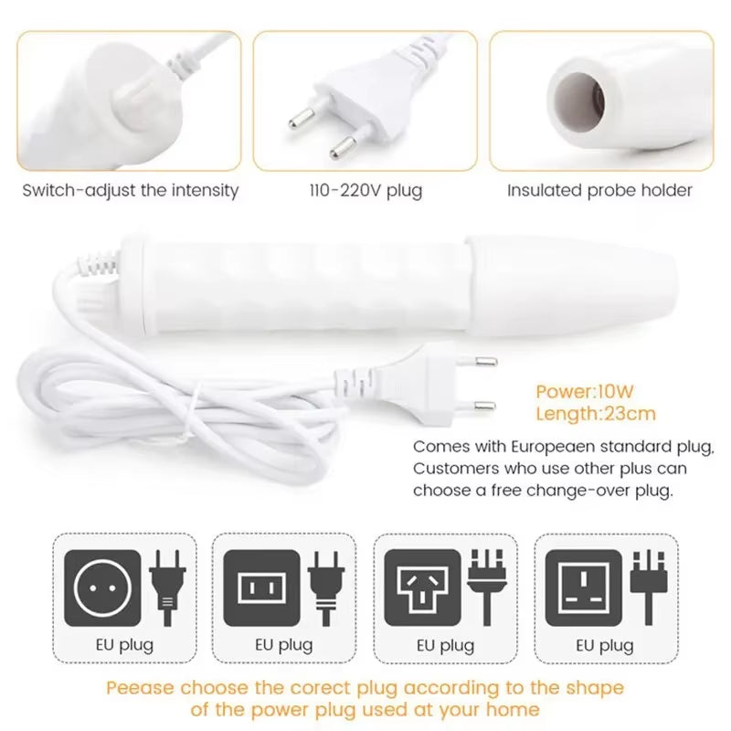 4-in-1 Portable High Frequency Facial Therapy Wand for Acne Treatment and Skin Beauty Care