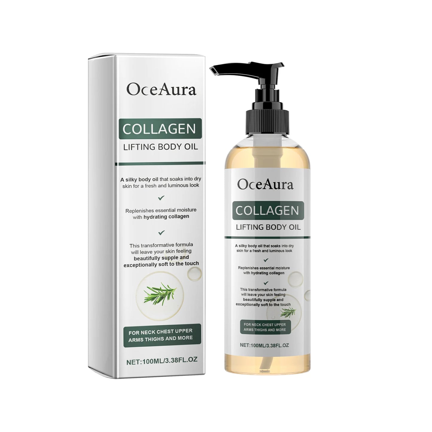Collagen Infused Body Oil for Deep Hydration and Moisturizing Massage Essential for Dry Skin