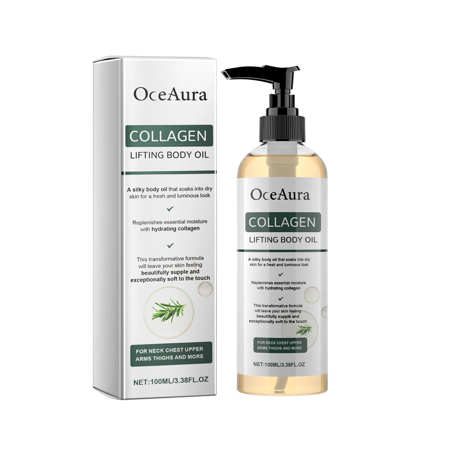 Collagen Infused Body Oil for Deep Hydration and Moisturizing Massage Essential for Dry Skin