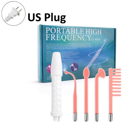 4-in-1 Portable High Frequency Facial Therapy Wand for Acne Treatment and Skin Beauty Care
