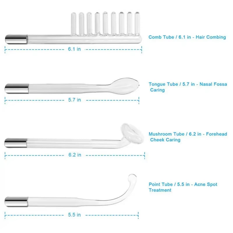 4-in-1 Portable High Frequency Facial Therapy Wand for Acne Treatment and Skin Beauty Care