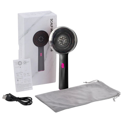 Electric Vibration Massage Comb with Red Light Therapy for Hair Growth and Scalp Care, Anti-Hair Loss Liquid Oil Applicator