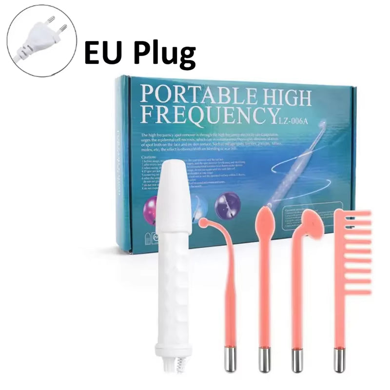 4-in-1 Portable High Frequency Facial Therapy Wand for Acne Treatment and Skin Beauty Care